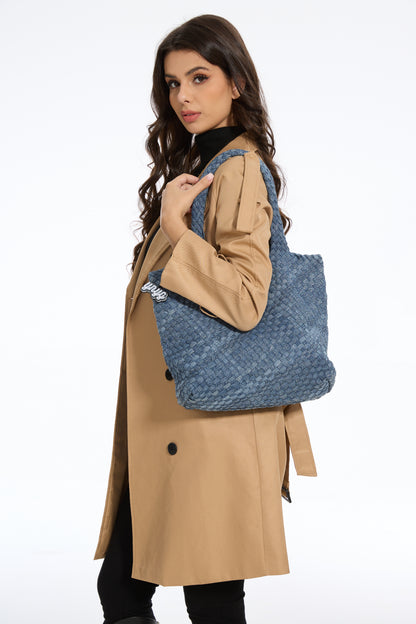 Calliope Denim Tote Bag Limited Edition, Hand Woven Tote, Carry All