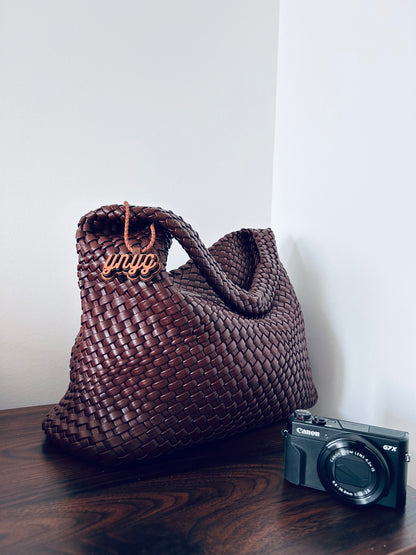 Calliope Woven Handcrafted Carry All Hobo - Dark Pine Green