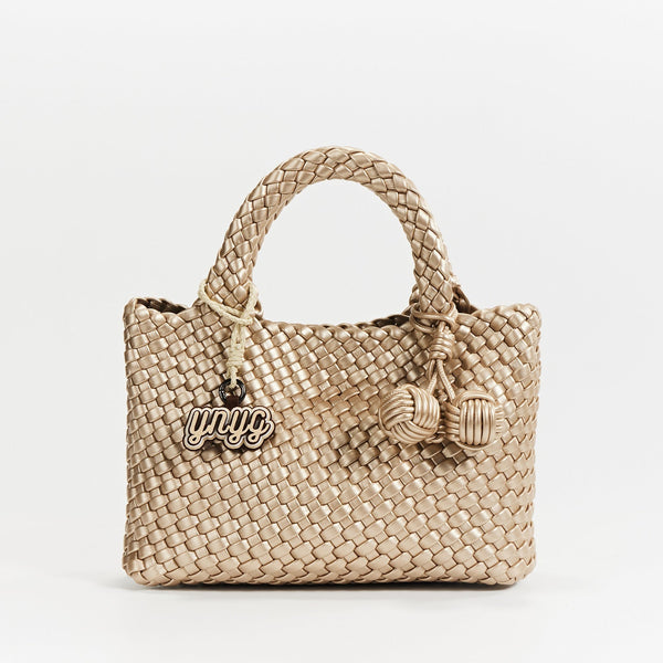 Calliope Muse Handwoven Tote - Metallic Gold