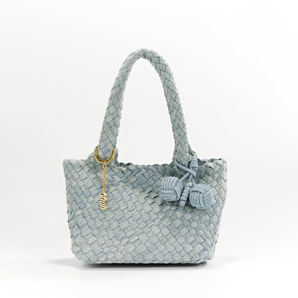 Calliope Muse Handwoven Tote - Faded Denim