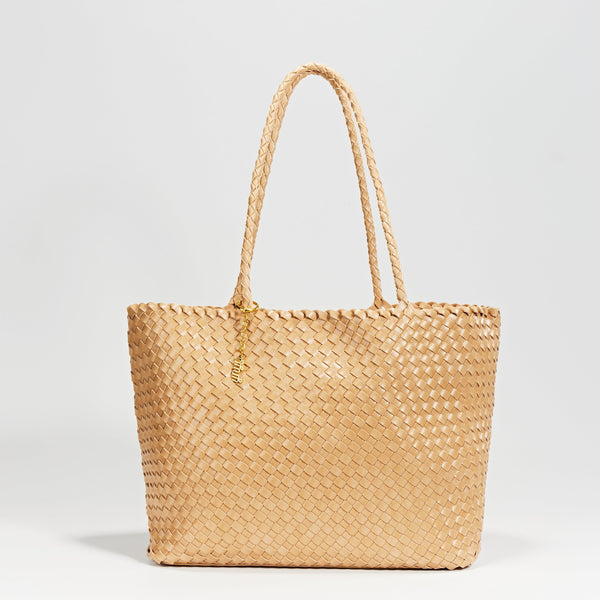 Estrella Handwoven CarryAll Tote - Apricot