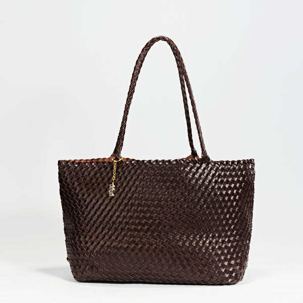 Estrella Handwoven CarryAll Tote - Chocolate