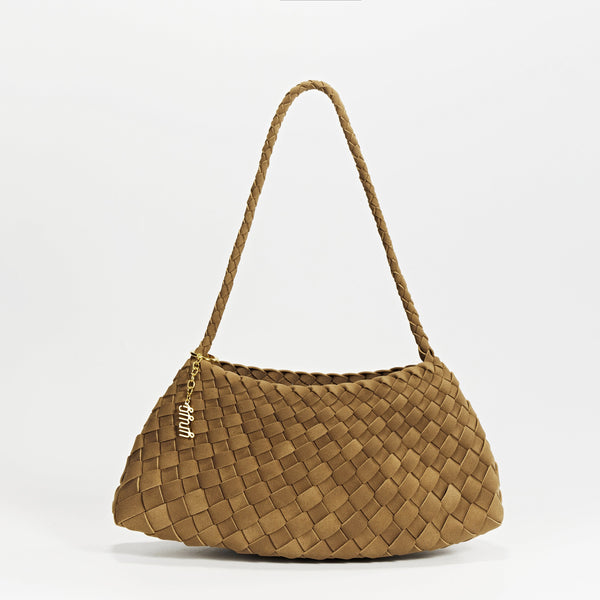 YNYG Estrella Sling Suede Hobo - Camel