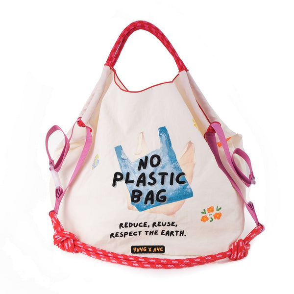 YNYG CityBag Crossbody Tote - No Plastic Bag - White