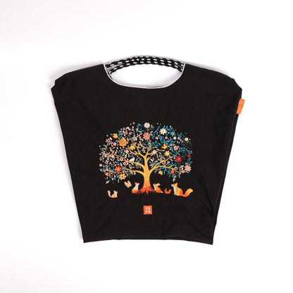 YNYG CityBag Crossbody Tote - Tree of Life - Black